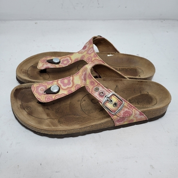 Biotime Women's Floral Print Thong Sandal Size 40 - Picture 5 of 11